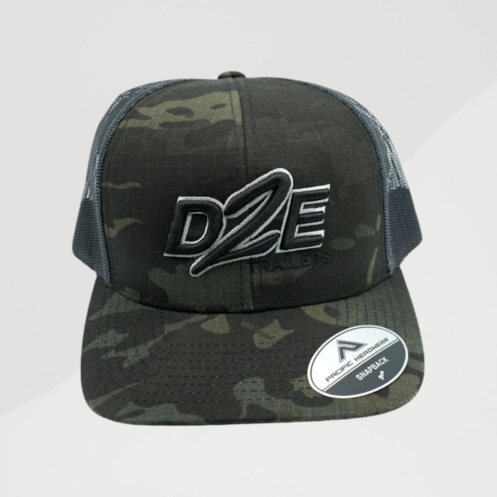 Pacific Headwear‎ Multicam Trucker Mid-Profile Pro-Model Curved Snapback Cap M08